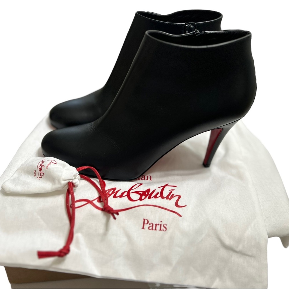 NEW CHRISTIAN LOUBOUTIN BELLE ANKLE RED BOTTOM BOOTS 9.5 - Picture 5 of 13